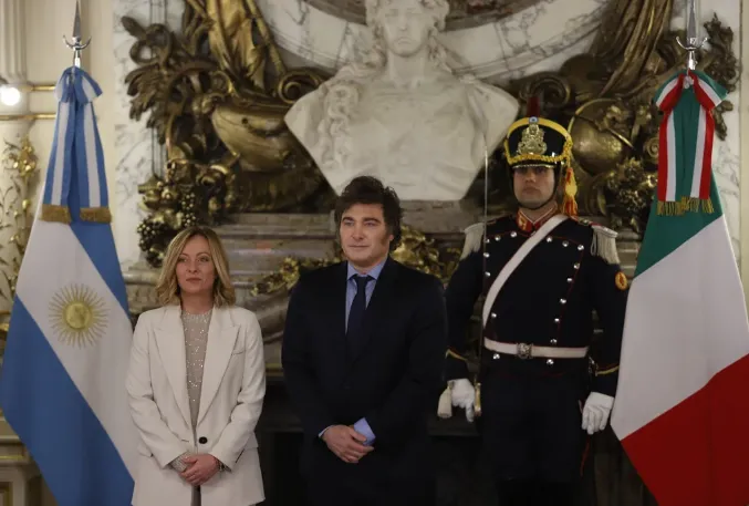 Milei junto a Giorgia Meloni anunció que planean consolidar una alianza «de naciones libres»