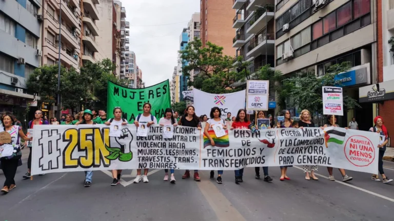 25N: movimientos feministas recorren las calles en repudio del «gobierno misógino y machista»