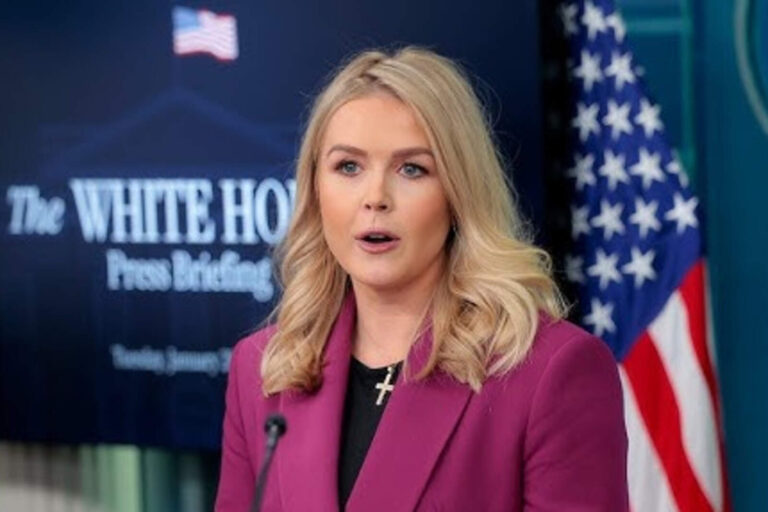 Karoline Leavitt, la vocera más joven de la Casa Blanca, hizo su primera conferencia