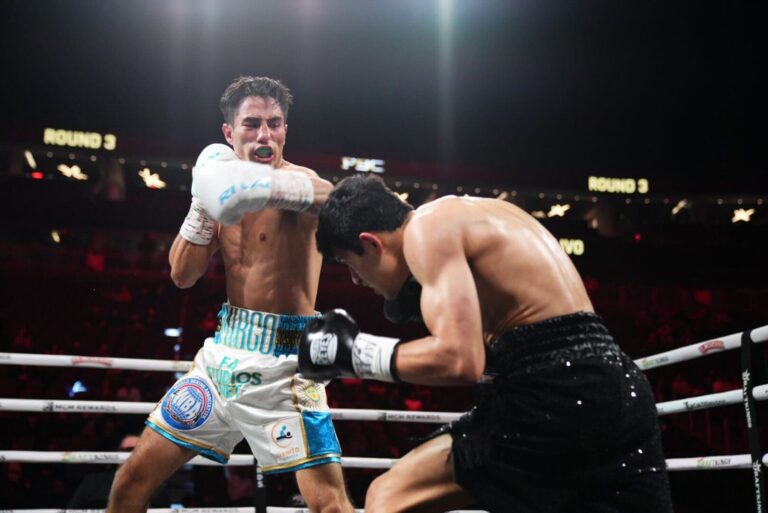 Épico triunfo de Mirco Cuello por nocaut en Las Vegas: va por el título mundial