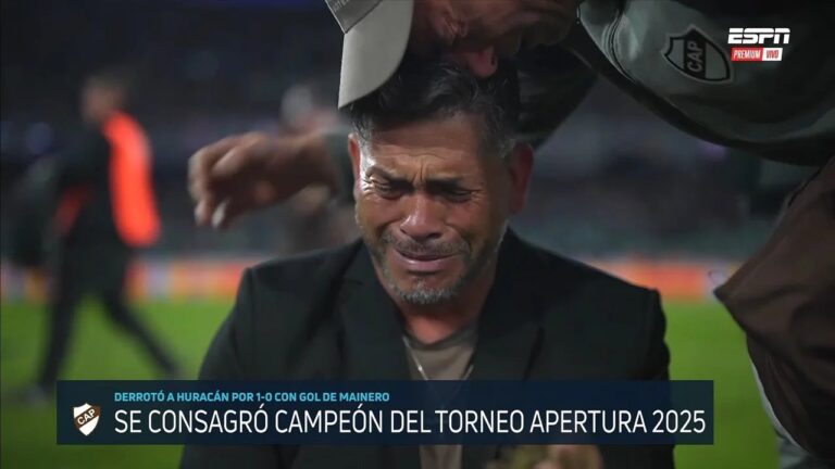 La emoción de Sergio Gómez al conseguir el título con Platense