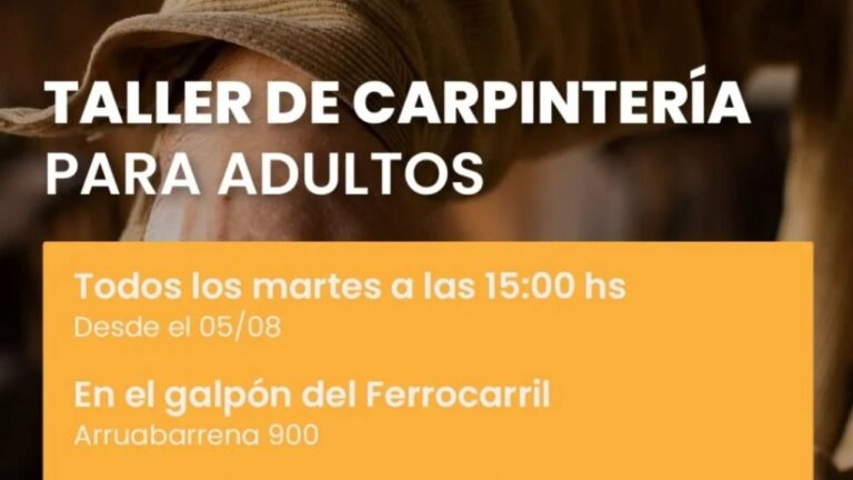 Huerta Grande: dictan un nuevo Taller de Carpintería para Adultos