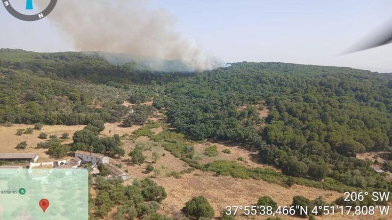 El Infoca actúa en un incendio en la zona de las ermitas de Córdoba