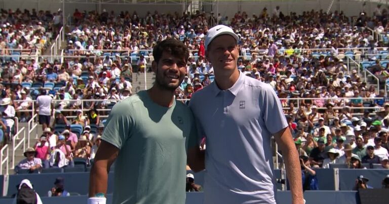 Sinner abandonó por un golpe de calor y Alcaraz es campeón del Masters 1000 de Cincinnati: cómo queda la carrera al número 1 del ranking ATP