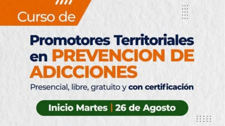 La Cumbre: inscriben al Curso de Promotores Territoriales en Prevención de Adicciones