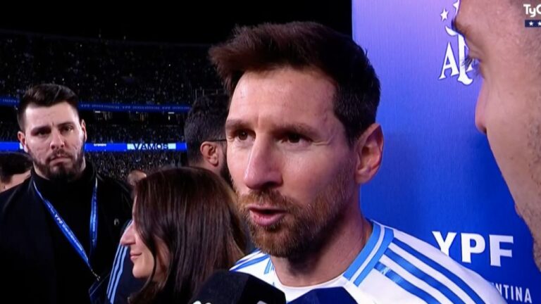 La emoción de Messi tras el partido: «Mi sueño era tener cariño en mi país»