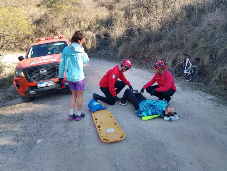 Personal del DUAR asistió a un hombre que se accidentó en el Dique La Quebrada
