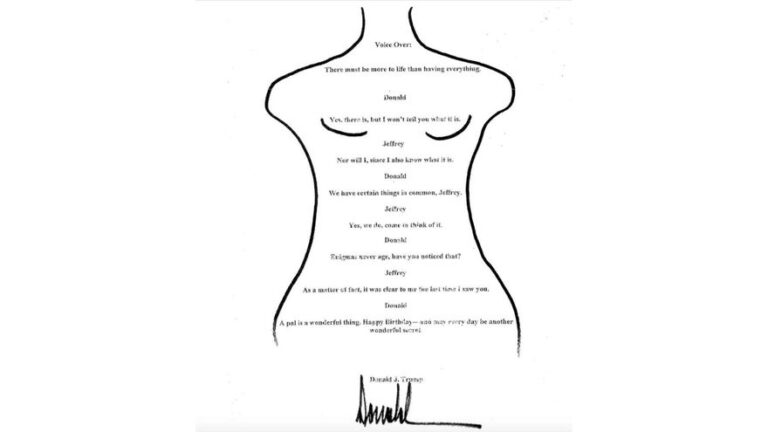 Publicada la carta soez de Trump a Epstein cuya existencia negaba el presidente de EEUU