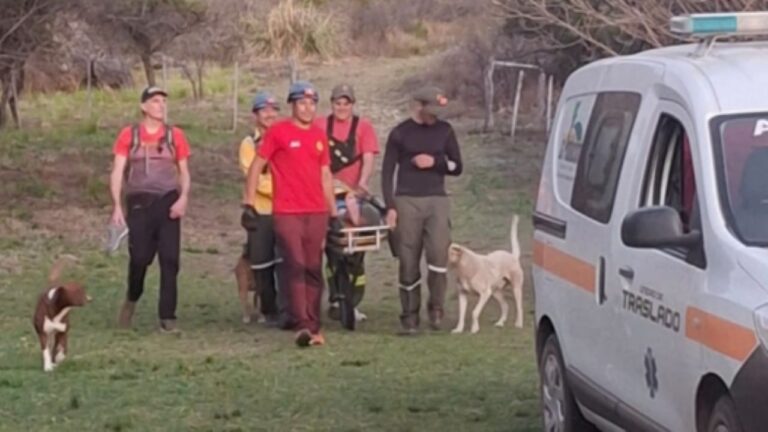 Bomberos rescataron a una mujer herida en Traslasierra