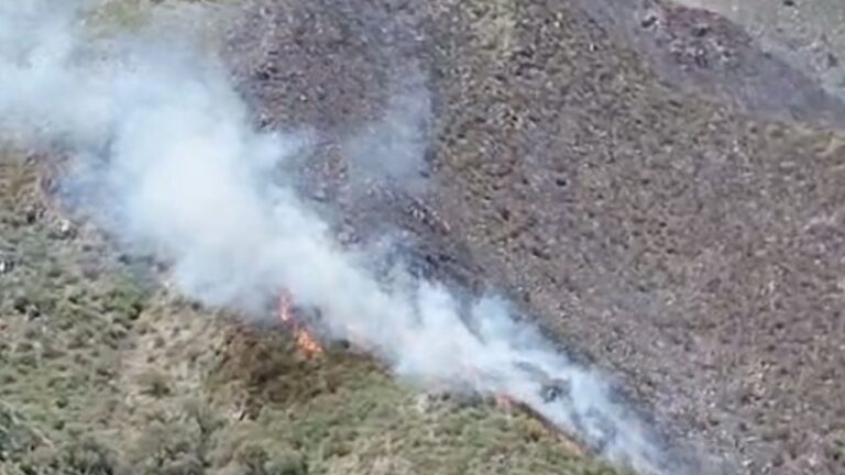 Se reinició el incendio en Giardino y continúa activo el frente del Condorito