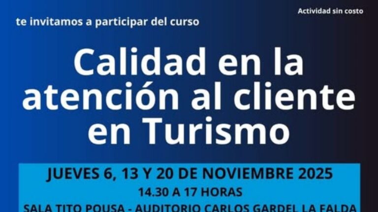 La Falda: inscriben para el curso de calidad en la atención al turista