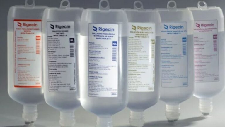 Prohibición y retiro de lotes de solución fisiológica Rigecin por defectos de calidad