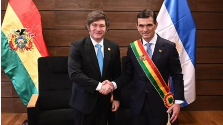El Presidente Milei saludó a su par de Bolivia, Rodrigo Paz Pereira