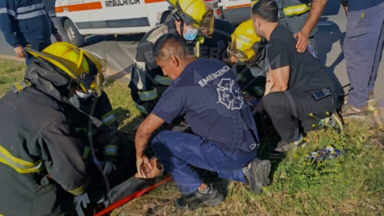 Un motociclista resultó herido tras un choque entre dos motos en Malagueño