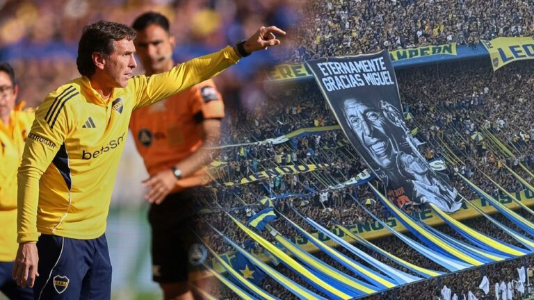 Festeja desde arriba: Úbeda dedicó la victoria a Miguel Ángel Russo