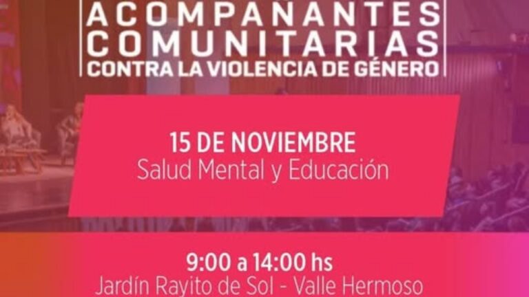 Valle Hermoso, sede de una jornada sobre violencia de género y salud mental