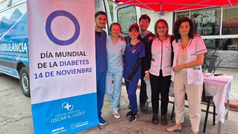 Controles masivos por el Día Nacional de la Diabetes en el centro de la ciudad