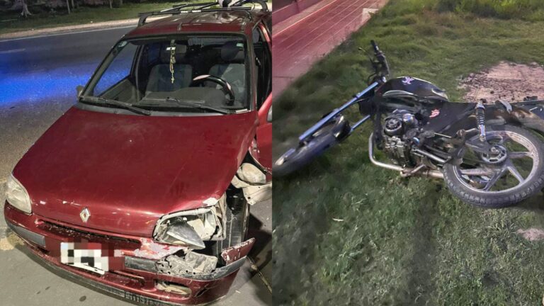 Un motociclista fue hospitalizado tras un choque en la Ruta 38, en Bialet Massé