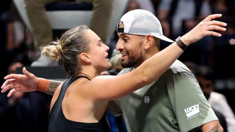 La batalla de los sexos: Kyrgios se impuso ante Sabalenka en la exhibición mixta