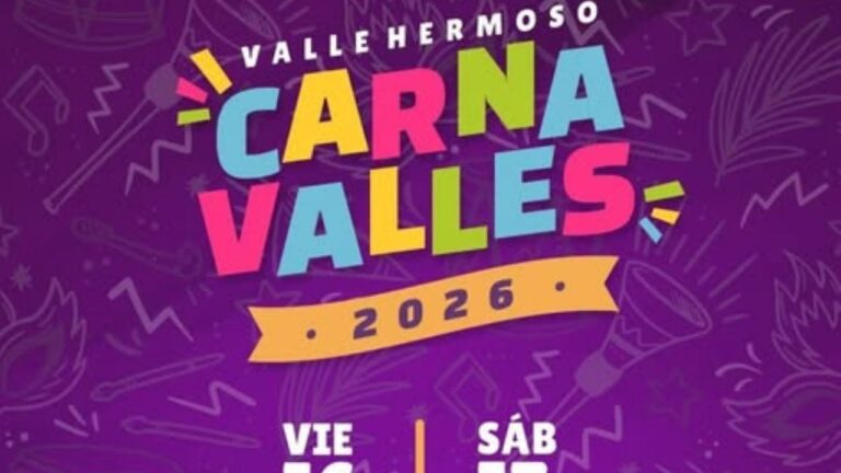 Valle Hermoso se vestirá de fiesta con los Carnavalles 2026