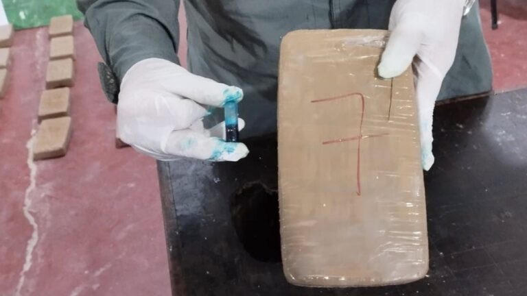 Interceptaron una embarcación con más de 25 kilos de pasta base en Orán