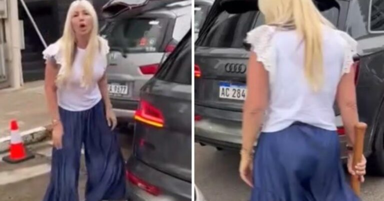 Punta del Este: una argentina bajó de su auto y amenazó a un conductor con un bate de béisbol durante una pelea de tránsito