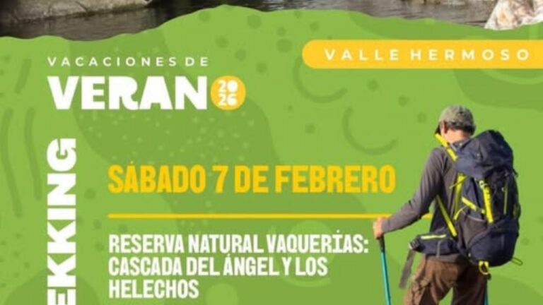 Valle Hermoso invita a hacer trekking en la Cascada de los Helechos