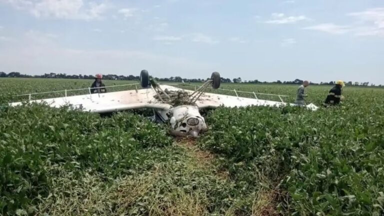 Increíble: Se estrelló una avioneta en un campo y el piloto salió caminando