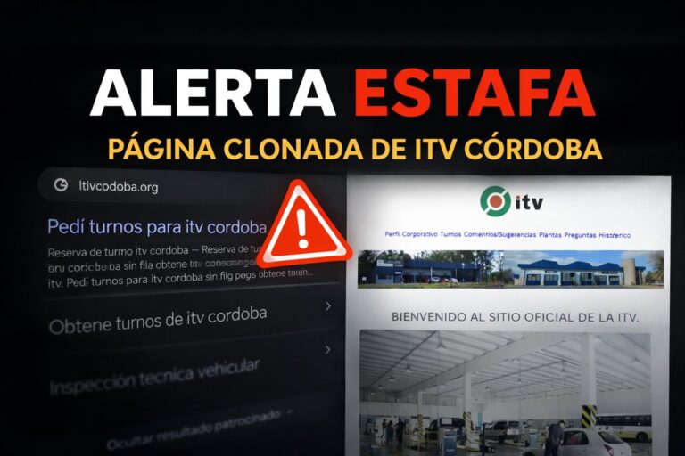 Alerta por estafa virtual: detectan una página falsa para sacar turnos de ITV en Córdoba