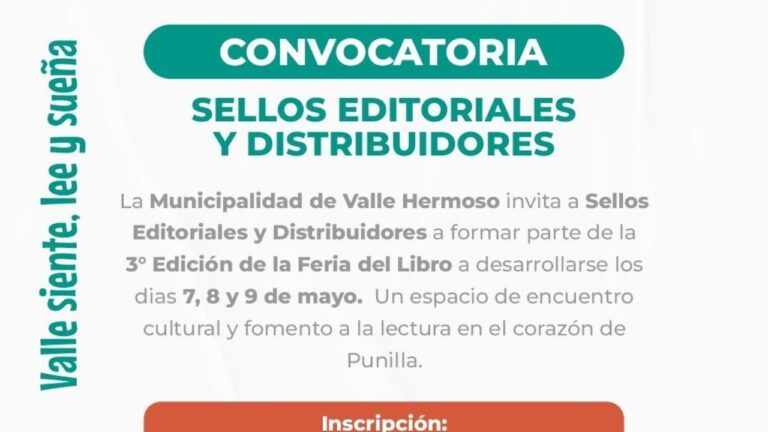 Valle Hermoso convoca a su Feria del Libro 2026