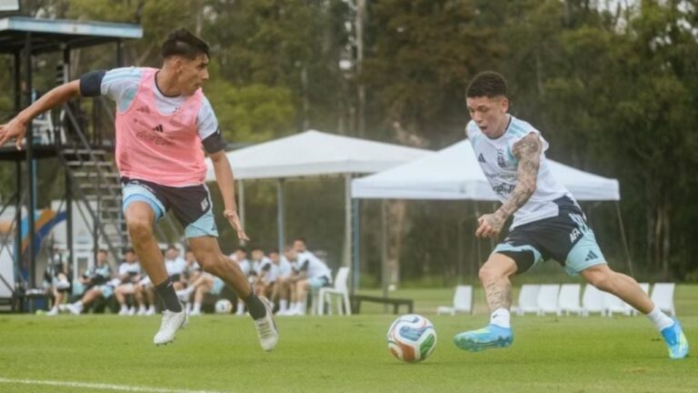 La Selección entrenó con el Sub 20 en la previa del partido con Zambia